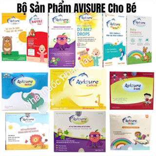 Bộ vi chất Avisure nhỏ giọt thiết yếu cho bé - Avisure DHA, sắt Safoli drop vitamin D3-MK7 avisure canxi kẽm men vi sinh