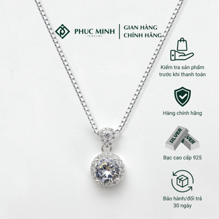  Dây chuyền bạc nữ PMJ vòng cổ đính đá cao cấp lấp lánh sang trọng PMJ0220 Phúc Minh Jewelry 