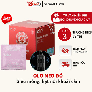 Bao cao su 001 mm NEO ĐỎ  bcs 0.01 có gai siêu mỏng kéo dài thời gian quan hệ - Hộp 10 bao 