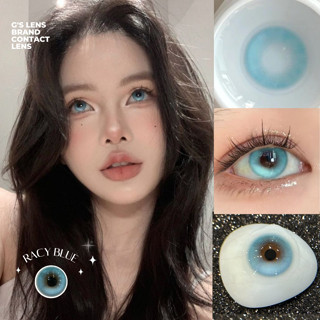 Kính áp tròng RACY BLUE màu xanh ngọc Douyin lens cận 6 tháng G.DIA 14.2mm có độ(0-8) NỘI ĐỊA TRUNG