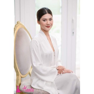  Set áo choàng kèm váy ngủ lụa 2 dây phối ren Hantu Sleepwear  đủ size,đủ màu 