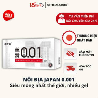 Bao Cao Su 0.01 Siêu Mỏng Hàng Nội Địa Nhật - Hộp 10 Cái