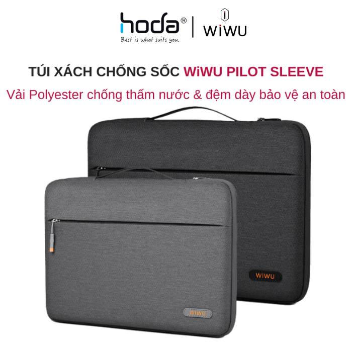 Túi Chống Sốc, Chống Thấm WIWU Pilot Laptop Sleeve Laptop Macbook Air Pro M1/M2 / 13.3-  16 inch