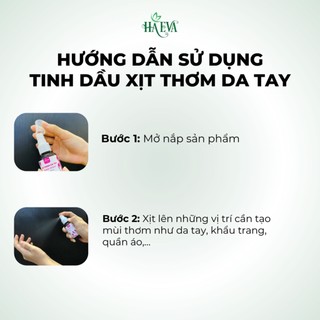Xịt Thơm Da Tay Sen HA EVA - 100% Thiên Nhiên, Khử Mùi, Làm Thơm, Kháng Khuẩn