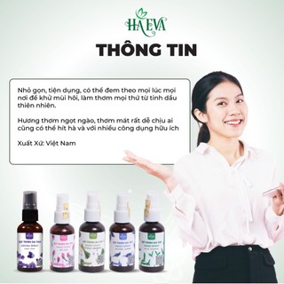 Xịt Thơm Da Tay Sen HA EVA - 100% Thiên Nhiên, Khử Mùi, Làm Thơm, Kháng Khuẩn