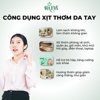 Xịt Thơm Da Tay Sen HA EVA - 100% Thiên Nhiên, Khử Mùi, Làm Thơm, Kháng Khuẩn