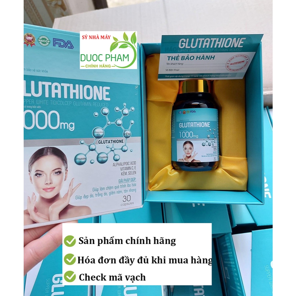 Viên uống trắng da glutathione 1000mg (sỷ)