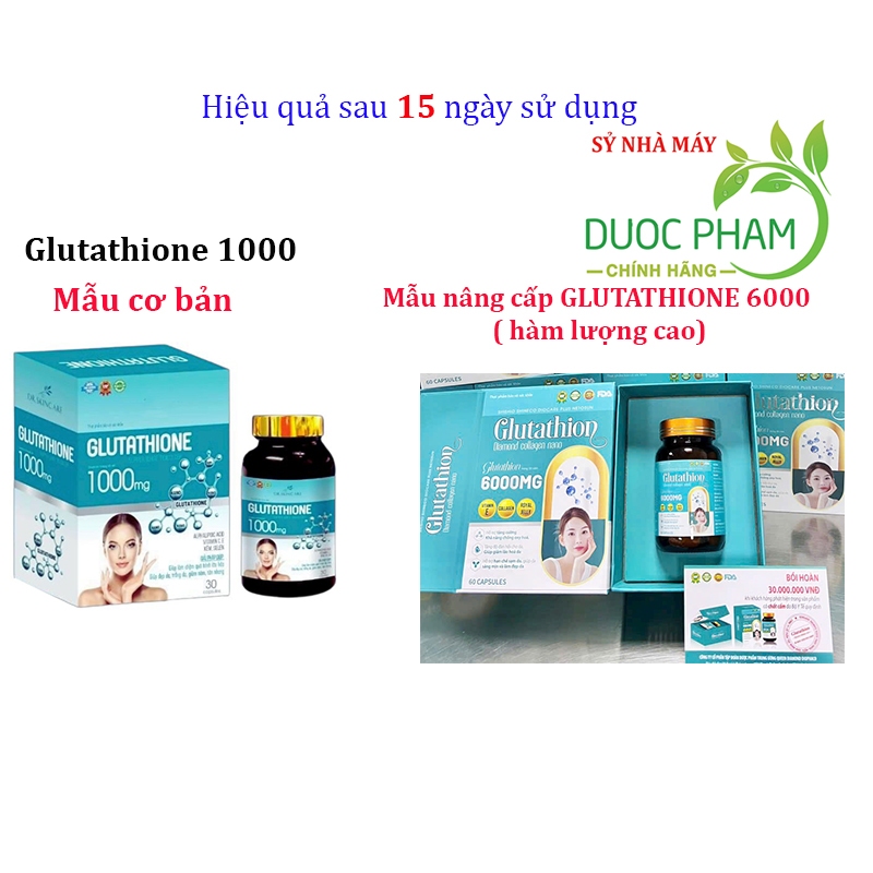 Viên uống trắng da glutathione 1000mg (sỷ)