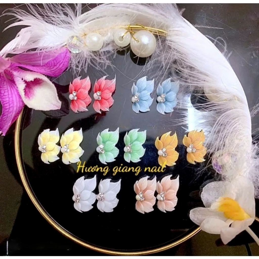 Hoa bột nail - hoa đính móng cánh tiên ( hoa tay )
