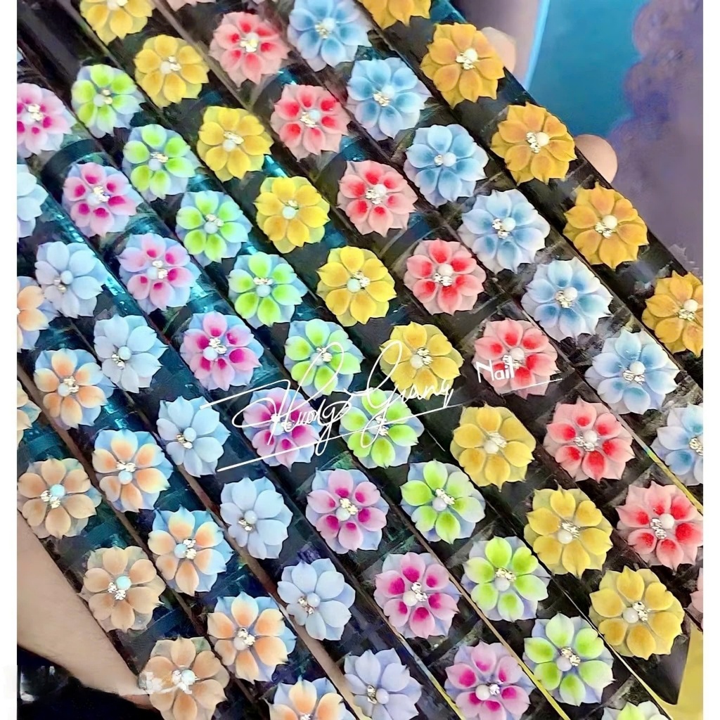 Hoa bột nail- hoa đính móng (fom chân)