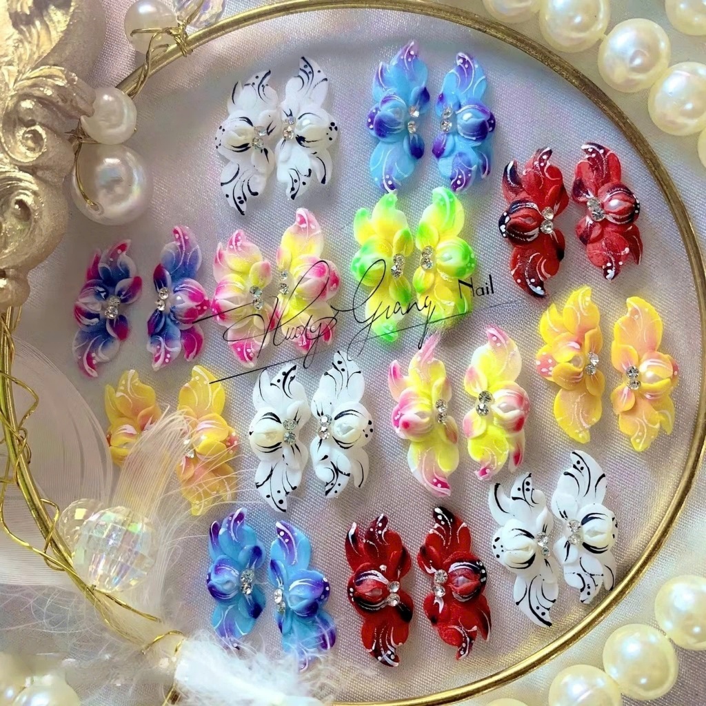 Hoa bột nail _ hoa nail đính móng(  hoa tay )