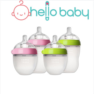 Bình Sữa Comotomo Silicone Siêu Mềm Cho Bé Lười Ti Bình dung tích 150/250ml💖TẶNG KÈM TAY CẦM CÁNH TIÊN