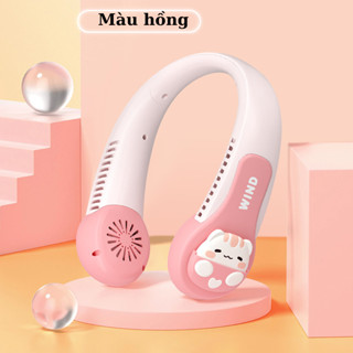 Quạt Đeo Cổ WIND Không Cánh, Mini Sạc Tích USB Điện Dung, Dung Lượng Pin Cao,