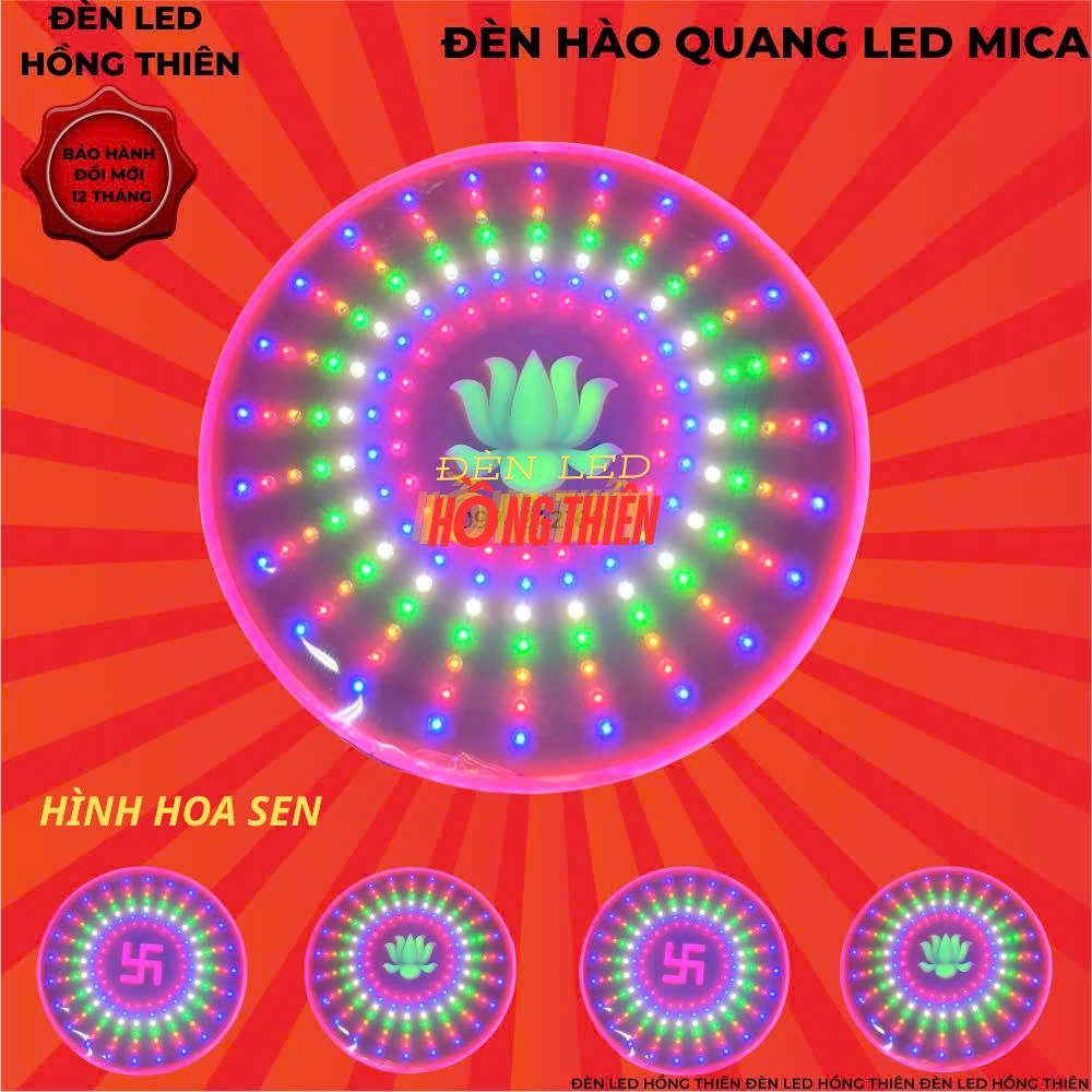 Đèn Hào Quang Chất Liệu Mica Siêu Mỏng Chạy 8 Kiểu Nhiều Kích Cỡ
