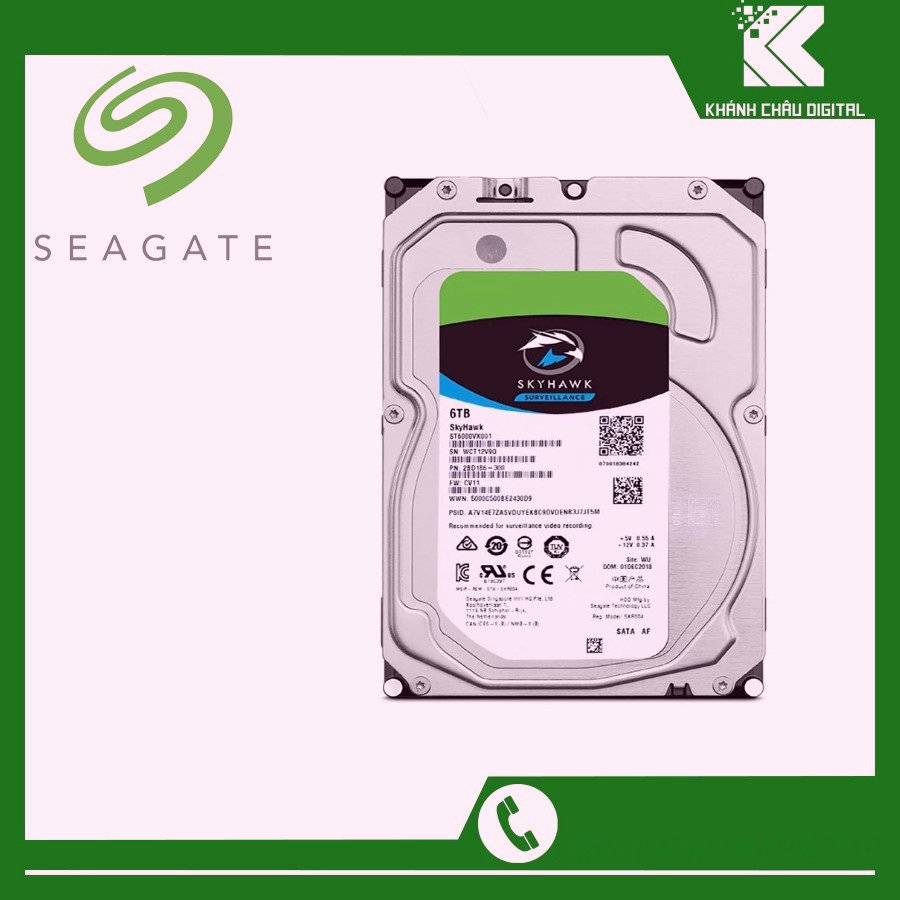Ổ cứng HDD Seagate Skyhawk 6TB 3.5 inch