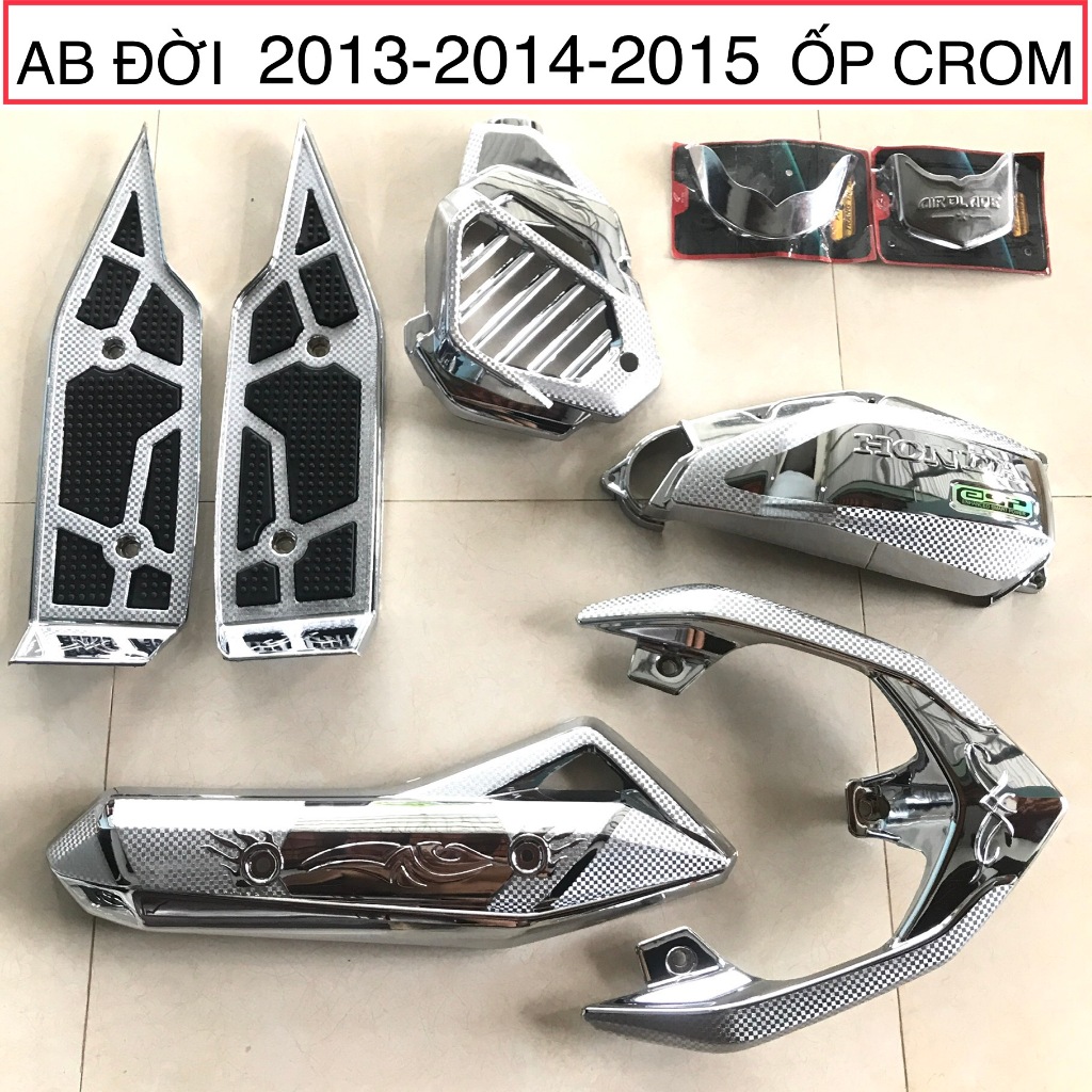 Phụ kiện xe AB AIR BLADE 2013-2014-2015 mạ crom (Hàng Loại I cao cấp)