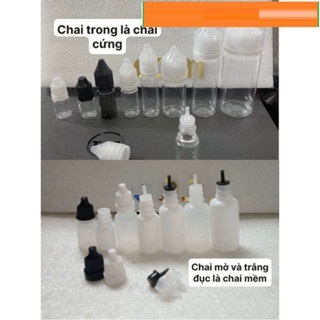 Set 10sp_Chai chiết tinh dầu mực xăm 5ml 10ml 15ml 20ml 30ml 50ml 100ml chai chiết mĩ phẩm, chai chi