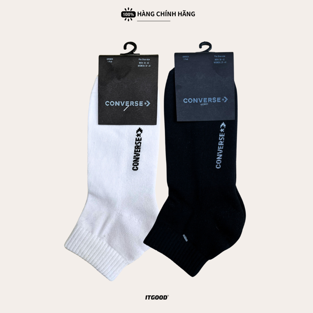 Vớ Converse Unisex Ankle Socks Cổ Ngắn Hỗ Trợ Khử Mùi CONUA733 CONUA780