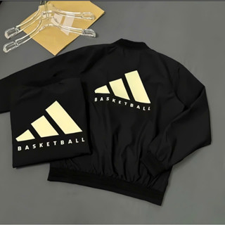 Áo Khoác Bomber Das Nam Nữ Họa Tiết Logo 3 Sọc -Áo Khoác Gió Khóa Zip Trắng Hai Lớp Dày Dặn Siêu Hottrend Form Unisex