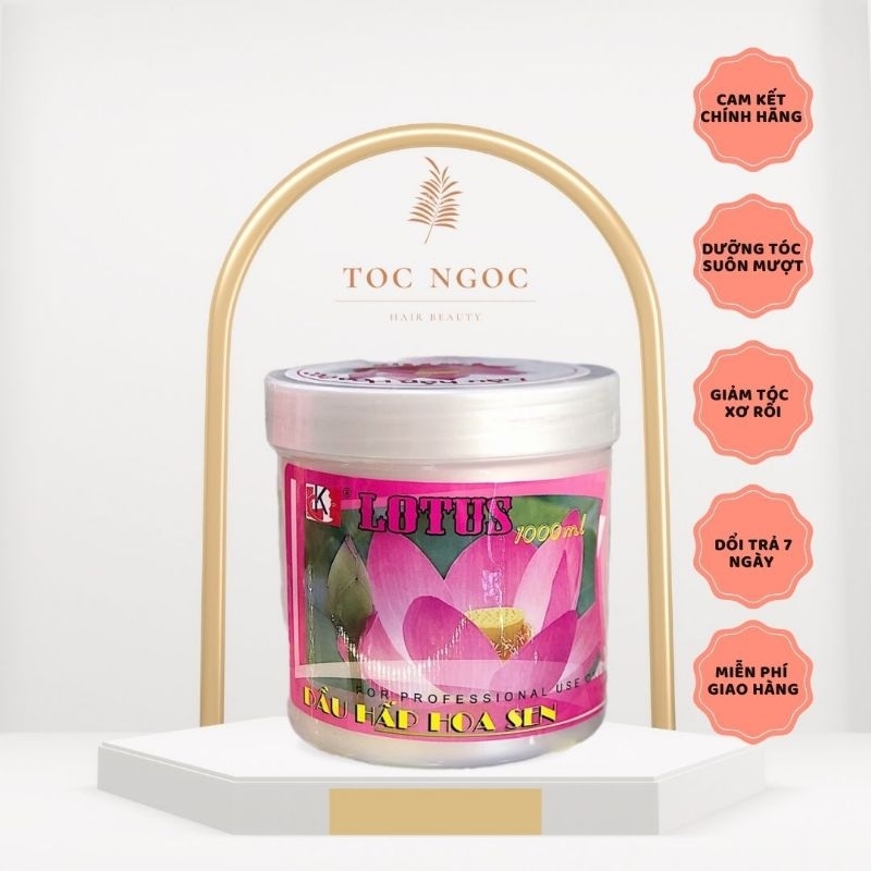 Kem ủ tóc hương sen mặt nạ 1000ML collagen Lk ủ tóc phục hồi hư tổn dưỡng óng ả Giảm gãy rụng