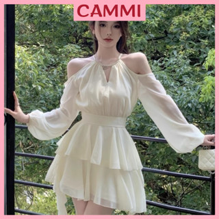 Váy Đầm Hở Vai Dáng Yếm 2 Tầng Ngắn Xoè Chất Voan Tơ Kiểu Dáng Tiểu Thư HV182 (Đầm Liền Thân)