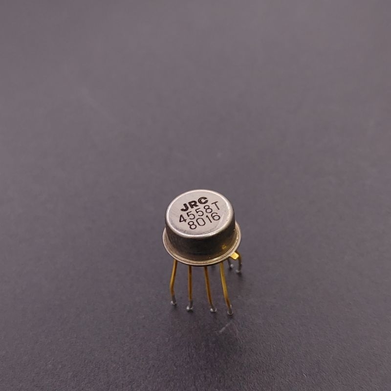 JRC 4558, 4558T OpAmp đôi mũ sắt chân vàng tháo máy