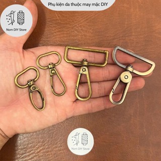 Móc Chó Tôm Hùm Túi Xách Vàng Retro Đồng Cổ Chất Antimon Phụ Liệu Làm Đồ Da Giỏ Đeo Bóp Ví Dây Lưng Thủ Công Handmade