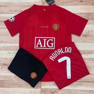 Bộ Quần Áo Bóng Đá Trẻ Em CLB Manchester United 2008, Áo Đá Banh Ronaldo - Vải Mè Thái Cao Cấp