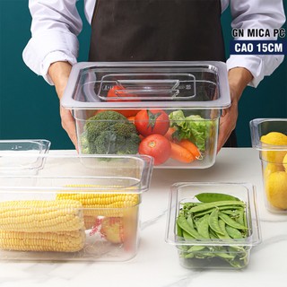  Khay topping nhựa PC trong suốt siêu bền sâu 15cm có nắp 