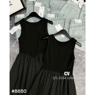 Đầm xòe đen pha thô tùng xòe khoét ngực sát nách siêu tôn dáng! (Shop Thời Trang Đông)