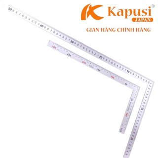Thước ke góc vuông Inox dày 1.8mm Kapusi Japan, thước đo góc vuông 90 độ đa năng