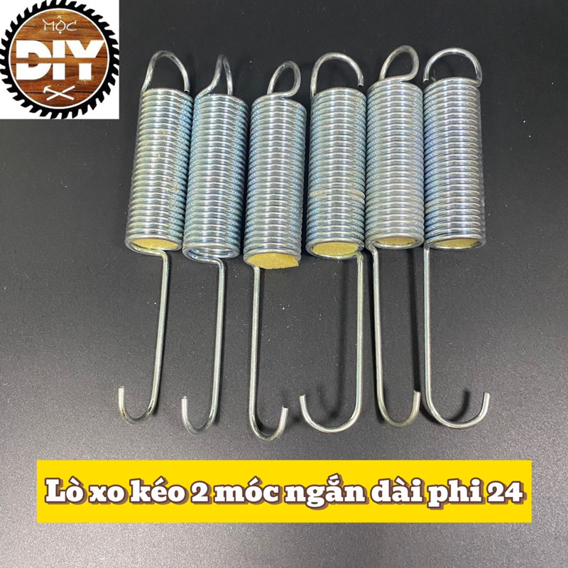 Lò xo kéo móc ngắn dài phi 24 (2 cái)