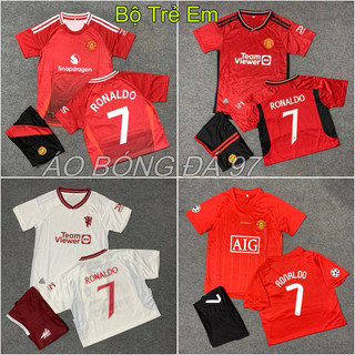 Bộ Quần Áo Đá Banh Mu Áo Bóng Đá CLB Manchester United 2022 2023 - Mẫu Trẻ Em - Vải Mè Kim Cao Cấp 