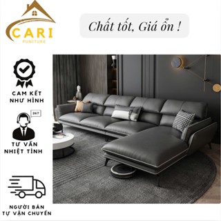 Sofa Góc L Bọc Da ,Cao Cấp Phong Cách Bắc Âu Hiện Đại , Sang Trọng. Nội thất Cari