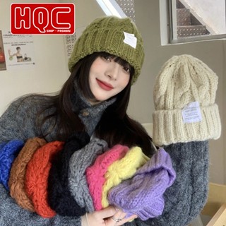 Mũ len dệt kim màu trơn giữ ấm mùa thu đông, mũ len thời trang cho nam nữ phong cách hàn quốc HQC081