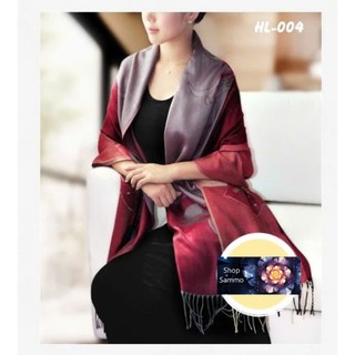 Khăn Choàng Cổ  Lụa 2 Mặt Pashmina