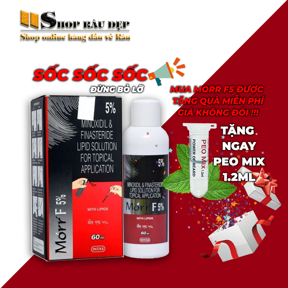 [ TẶNG 1 PEO MIX ] Hỗ Trợ Mọc tóc Morr F5% Minoxidil 5%