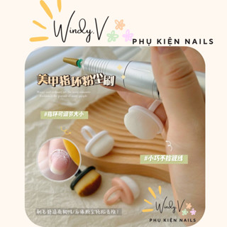   Windy.V  Chổi phủi bụi loại nhẫn đeo  lông chổi mềm mịn  phủi bụi móng tay - phụ kiện nail 