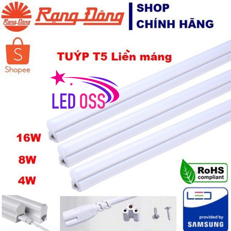 Bộ Đèn LED Tube Liền Thân T5 Rạng Đông dài 30cm/60cm ChipLED SAMSUNG