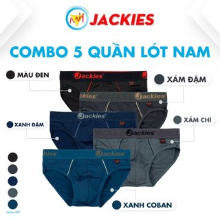 [ COMBO 3,5 ] Quần Sịp Tam Giác Nam Jackies Thiết Kế Màu Sắc Hiện Đại, Bắt Mắt, Ôm Dáng Thon Gọn MS409