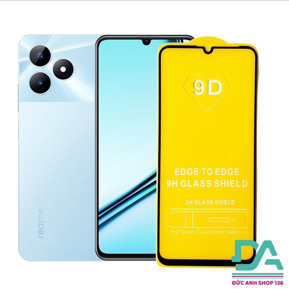 Kính cường lực 9D Realme Note 50 full màn tặng giấy lau kính