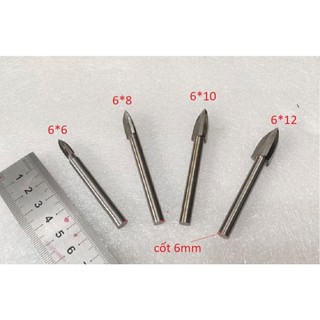 Đầu khắc gỗ trục 6mm - 3 khía ( mũi điêu khắc gỗ, tỉa bonsai)