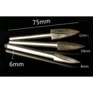 Đầu khắc gỗ trục 6mm - 3 khía ( mũi điêu khắc gỗ, tỉa bonsai)