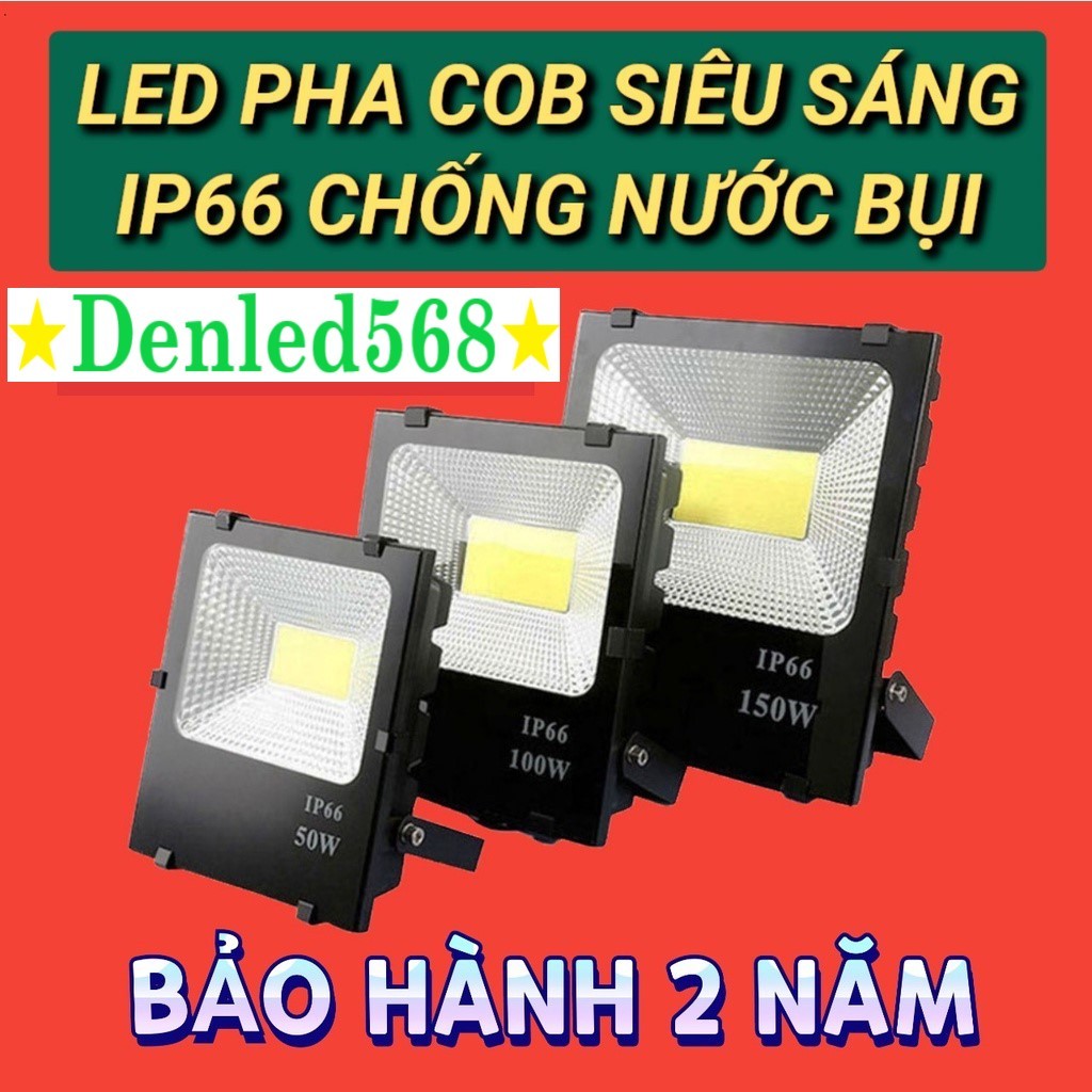 Đèn pha LED IP66 đèn Led Cob, đèn chiếu pha cob đổi màu RGB chống nước chống bụi