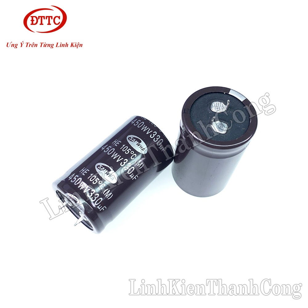 Tụ Hóa 330uF 450V Chân Cứng Kích Thước 30x40mm 30x50mm 25x50mm
