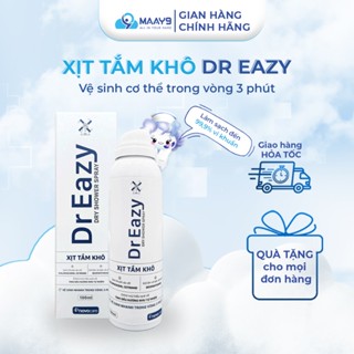 Xịt tắm khô Dr Eazy Novocare vệ sinh cơ thể trong 3 phút hỗ trợ ngừa viêm nhiễm, mẩn ngứa, giúp lưu thông khí huyết