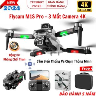 Flycam mini M1S Pro, Play cam GPS có cảm biến chống va chạm, Động cơ không chổi than, Tự bay về khi hết pin