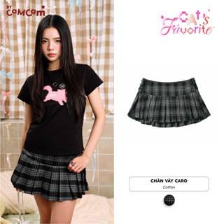 Chân Váy Ngắn Y2K Bycamcam Caro Lưng Thấp Kèm Quần Bảo Hộ CCL015