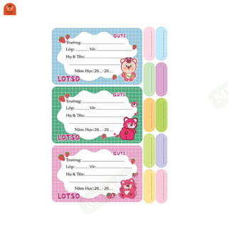 Set 12 Nhãn Vở Hot trend Capybara Cute Dán Môn Học Sinh , Đồ Dùng Học Tập - MIYABI STORE