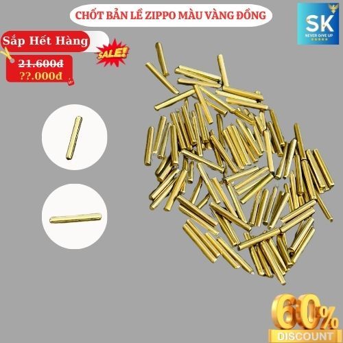 Chốt bản lề Jippo màu vàng đồng, Hột quẹt, quẹt khè, Phụ kiện dành cho Zippo chính hãng